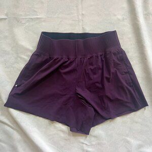 High waisted purple Athleta shorts